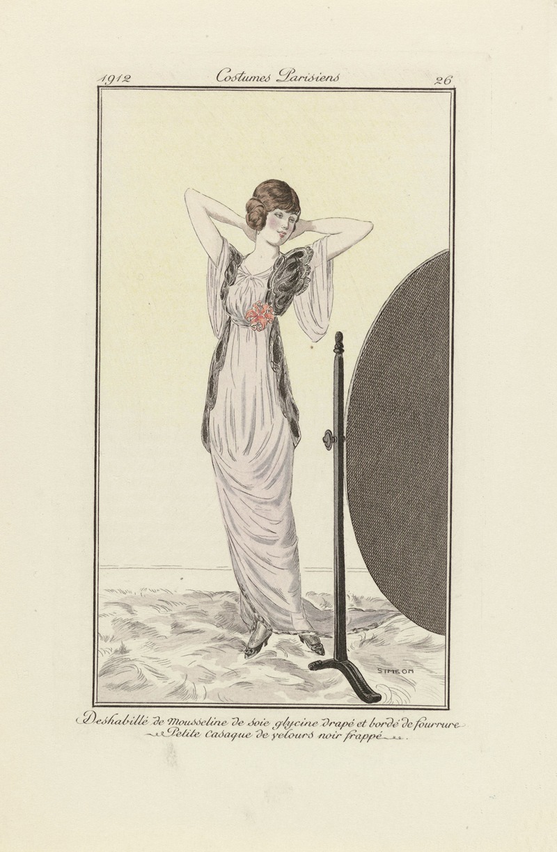 Fernand Siméon - Journal des Dames et des Modes – Deshabillé de Mousselin