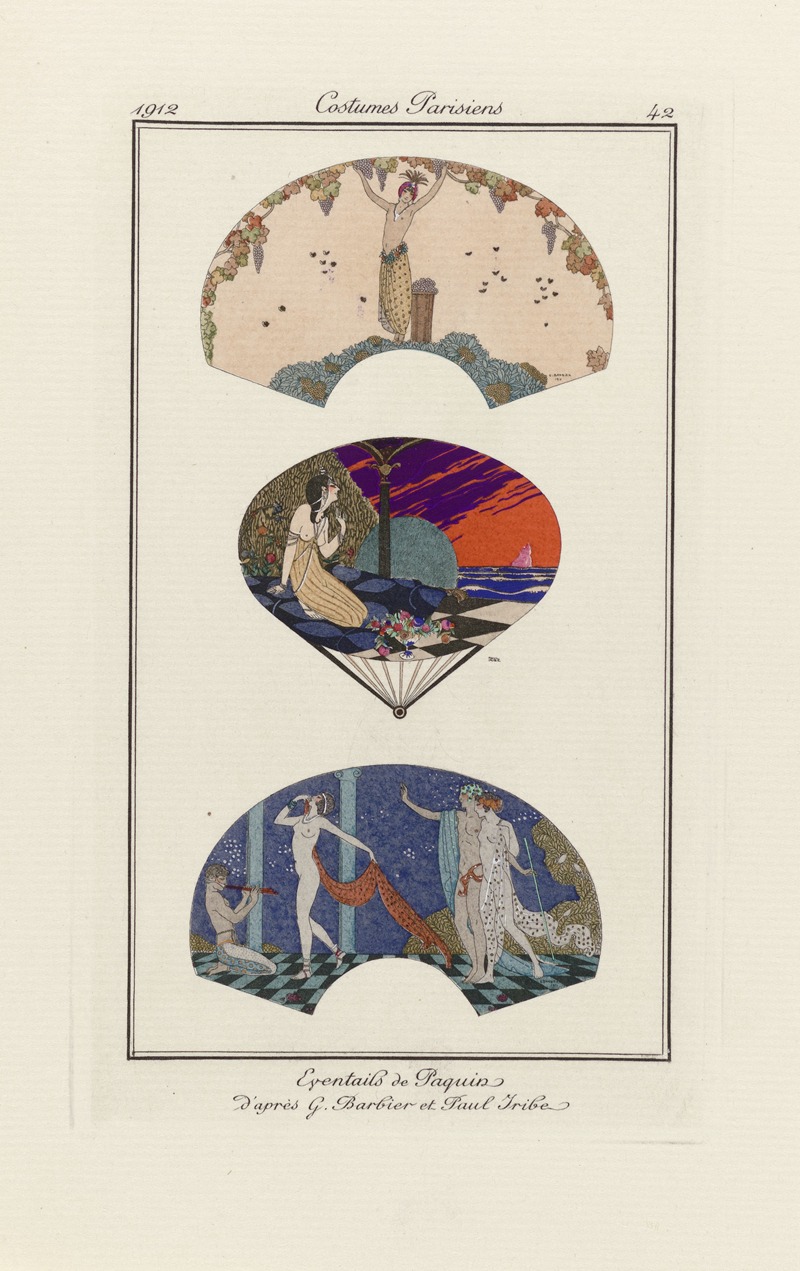 George Barbier - Eventails de Paquin