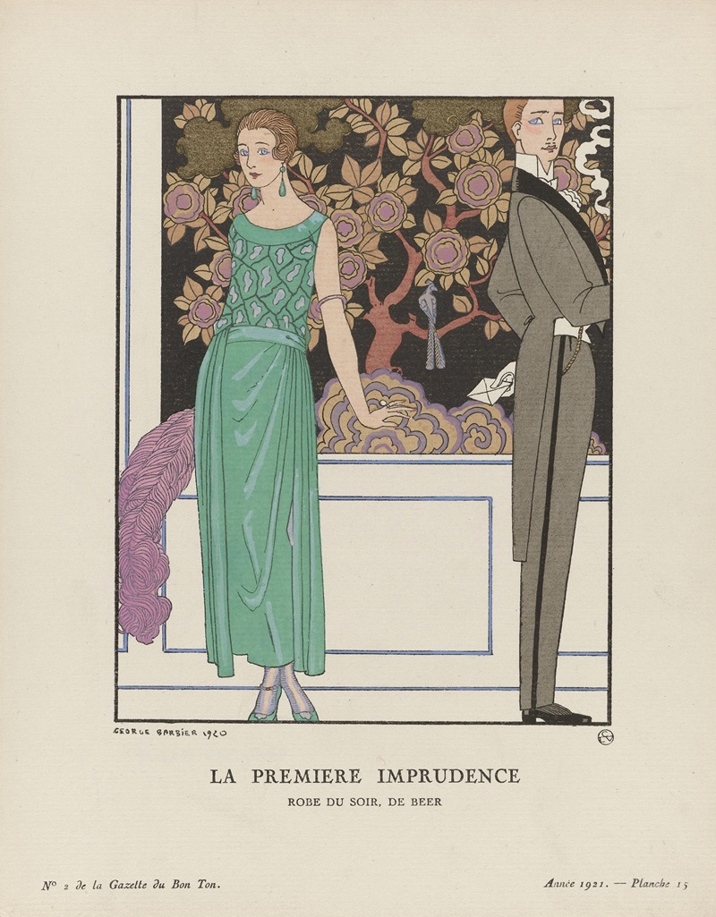 George Barbier - La premiere imprudence Robe du soir, de Beer
