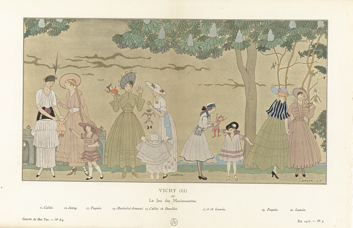 George Barbier - Gazette du Bon Ton, Été – Le Jeu des Marionnettes
