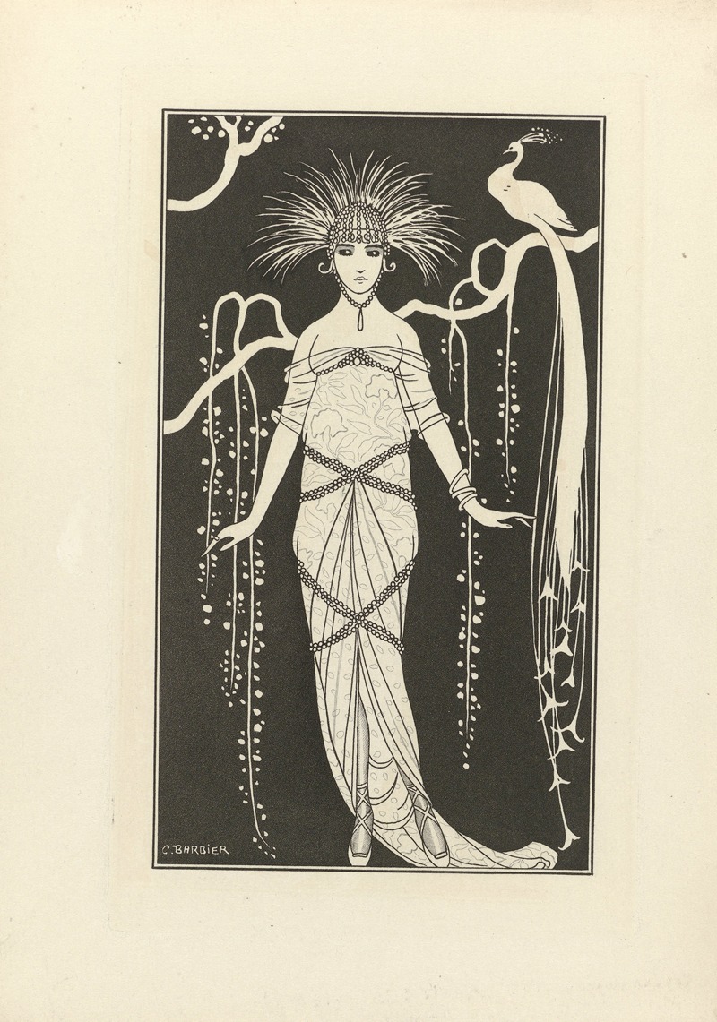 George Barbier - Journal des Dames et des Modes – Eventails de Paquin