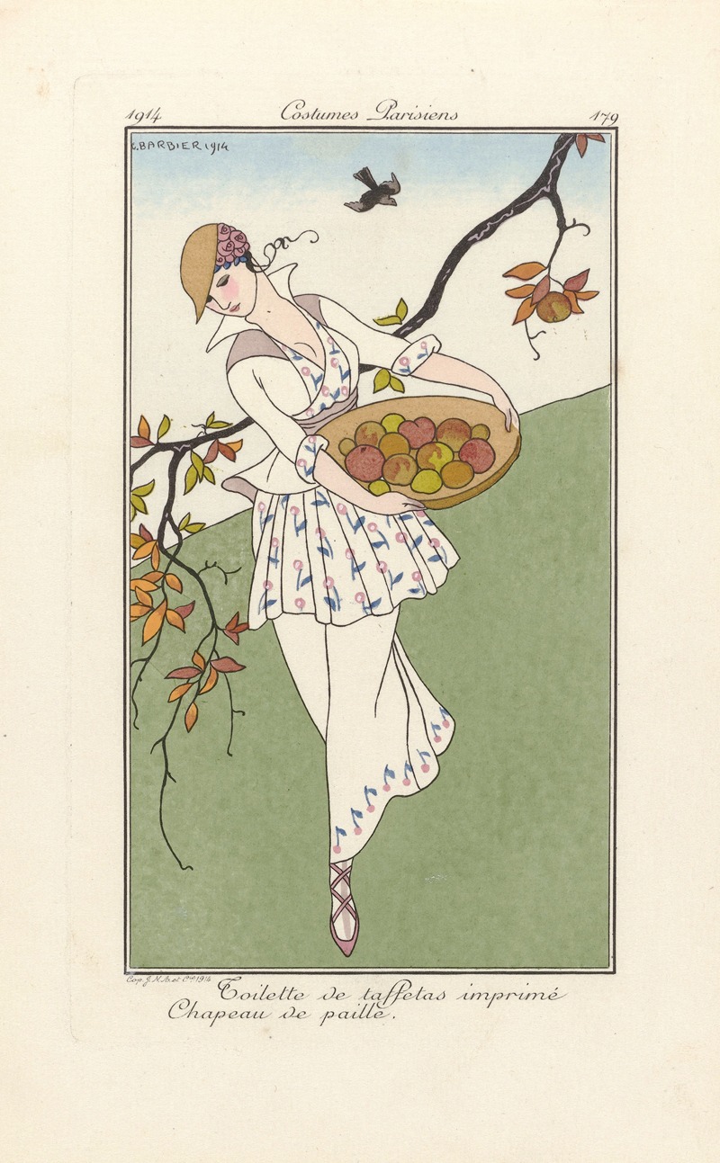 George Barbier - Journal des Dames et des Modes – Toilettes de taffetas