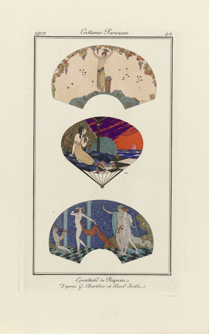 George Barbier - Journal des Dames et des Modes, Costumes Parisiens, 168