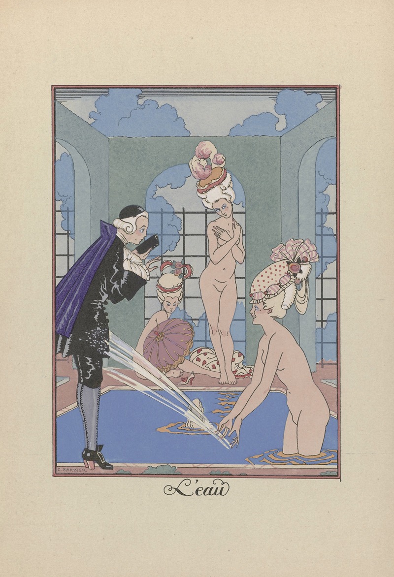 George Barbier - La Guirlande des mois – L’Eau