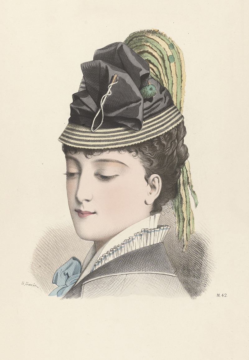 Guido Gonin - Female head with hat and hat pin