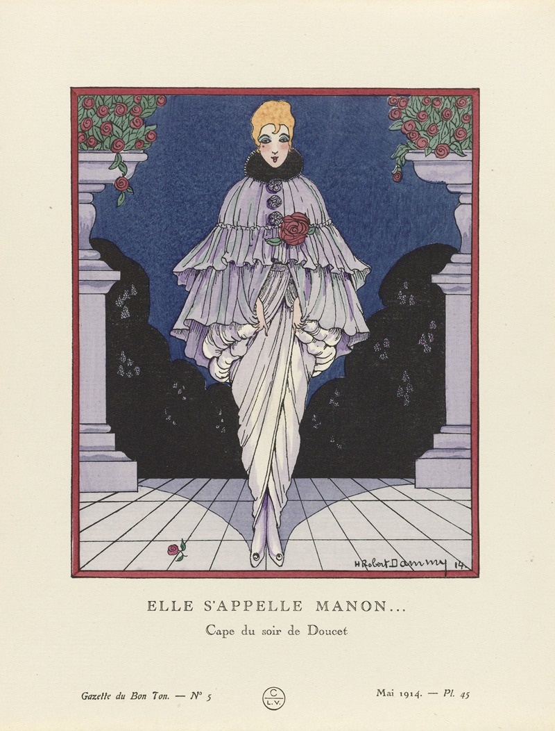 H. Robert Dammy - Elle s’appelle manon, Cape du soir de Doucet