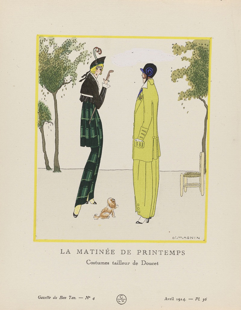 J. Magnin - Gazette du Bon Ton – La Matinée de printemps Costumes tailleur de Doucet