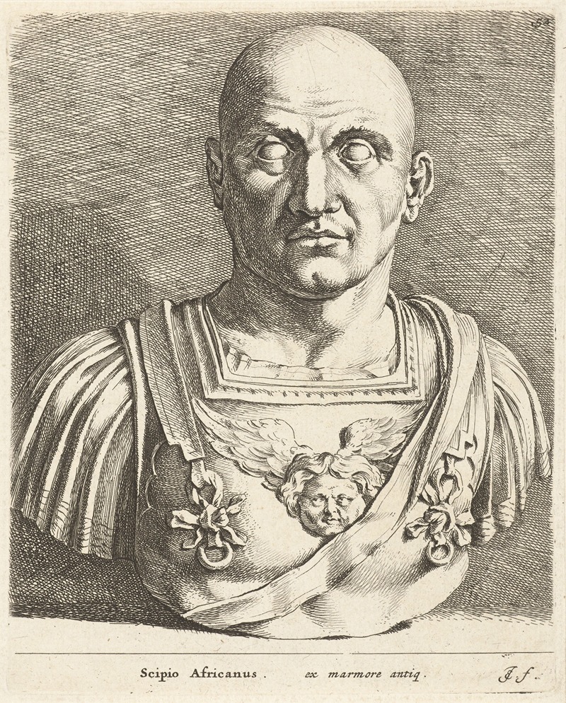 Jan de Bisschop - Portrait bust of Scipio Africanus