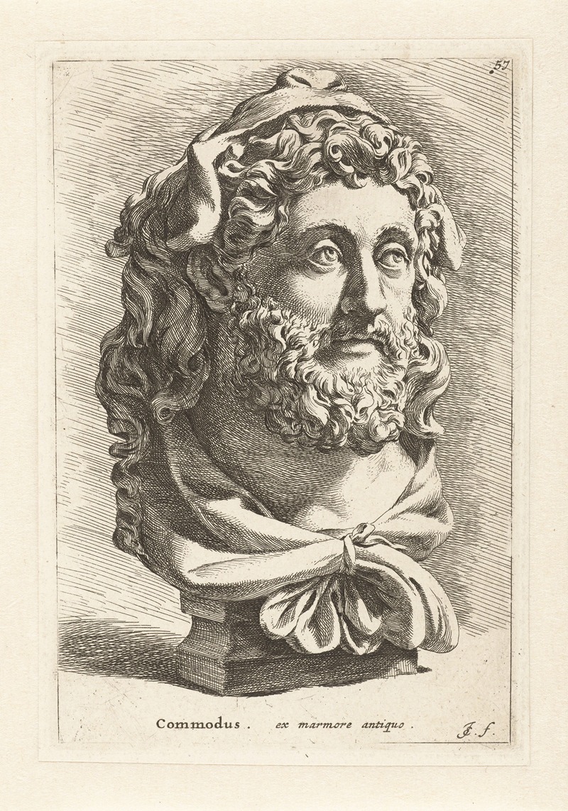Jan de Bisschop - Bust of Emperor Commodus as Hercules