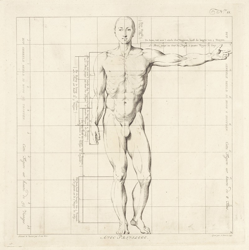 Jan Punt - Proportional study of a man’s body