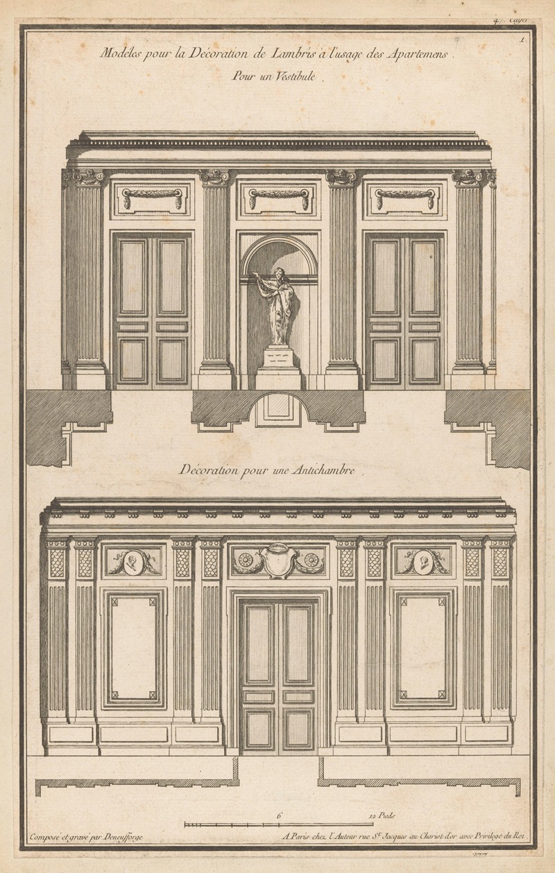 Jean François de Neufforge - Modéles pour la Décoration de Lambris à l’usage des Apartemens