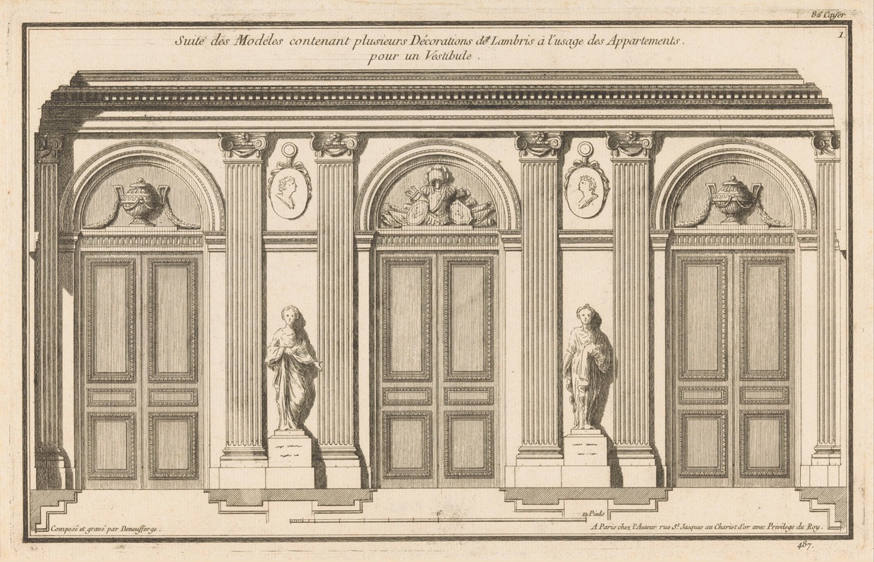 Jean François de Neufforge - Suite des Modeles contenant plusieurs Décorations de Lambris a l’usage des Appartements