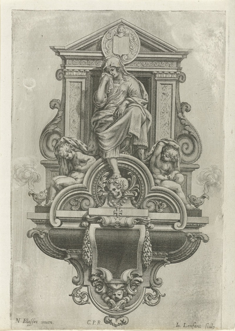 Jean Lenfant - Epitaph with a grieving woman