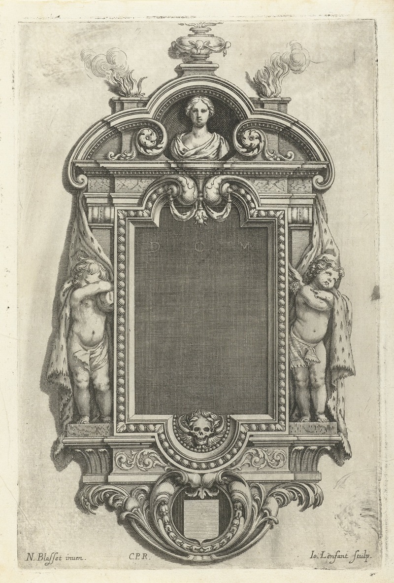 Jean Lenfant - Epitaph with bust of young woman