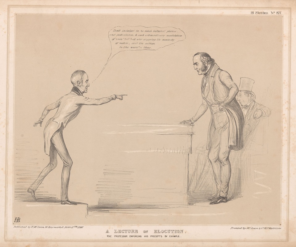 John Doyle - A lecture on elocution. The professor enforcing his precepts by example