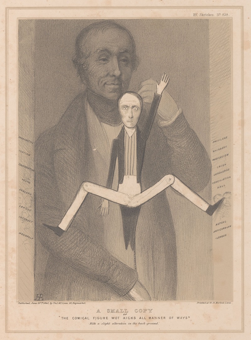 John Doyle - A small copy of ‘The comical figure wot kicks all manner of ways’