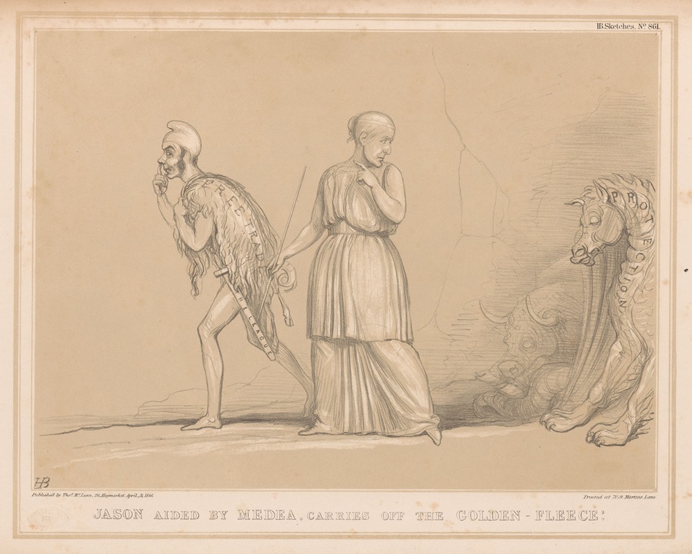 John Doyle - Jason, aided by Medea, carries off the Golden-Fleece
