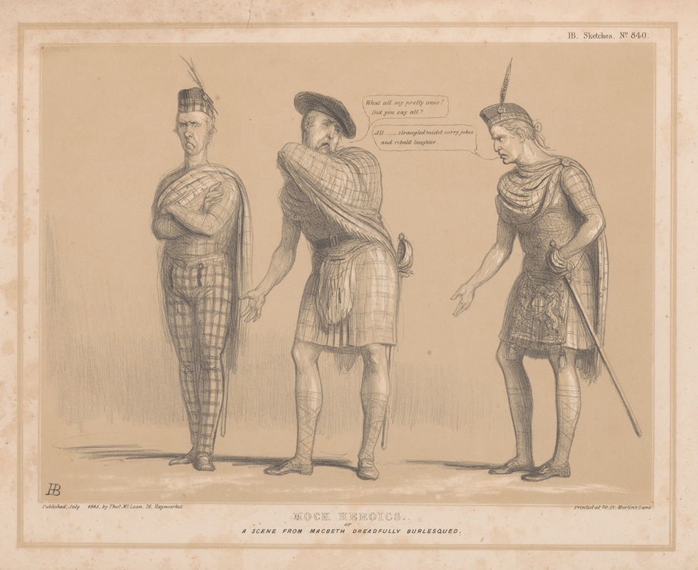 John Doyle - Mock heroics. A scene from Macbeth dreadfully burlesqued