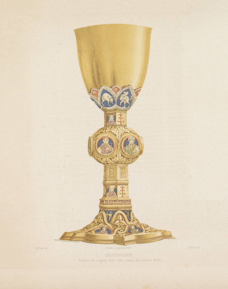 Joseph Rose Lemercier - Calice en argent doré avec emaux, de Andrea Arditi