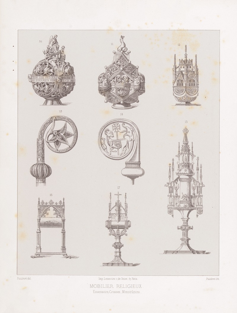 Joseph Rose Lemercier - Encensoirs, Crosses, Montrances