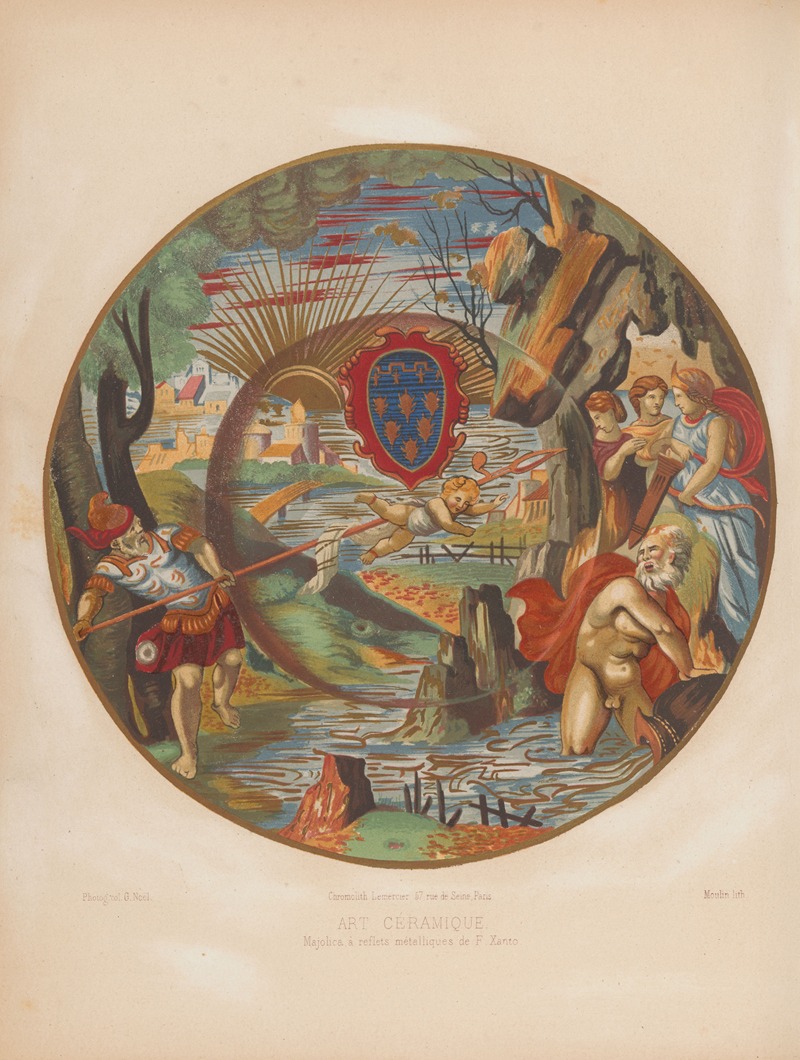 Joseph Rose Lemercier - Majolica à reflets métalliques de F. Xanto