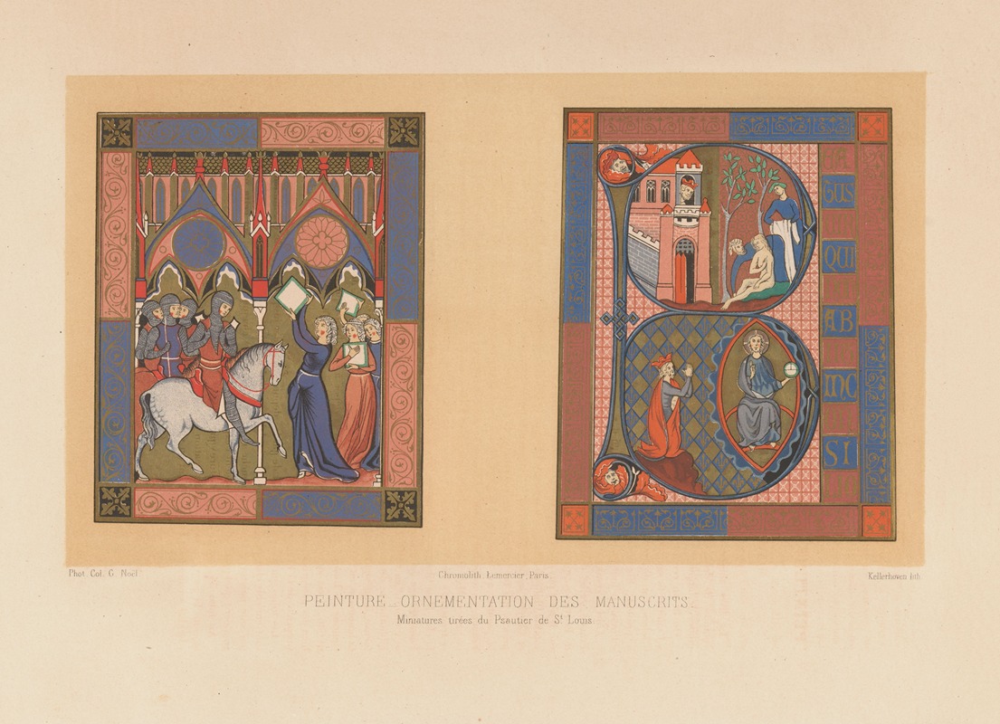 Joseph Rose Lemercier - Miniatures tirées du Psautier de St. Louis