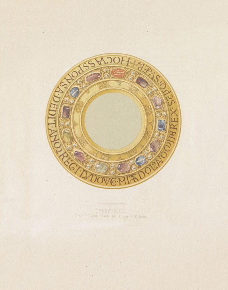 Joseph Rose Lemercier - Pied du vase donné par Suger au trésor de St. Denis