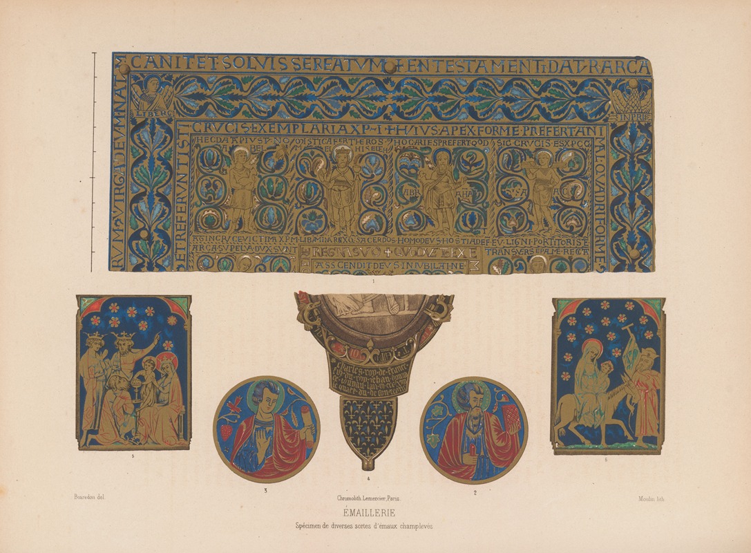 Joseph Rose Lemercier - Spécimen de diverses sortes d’émaux champlevés