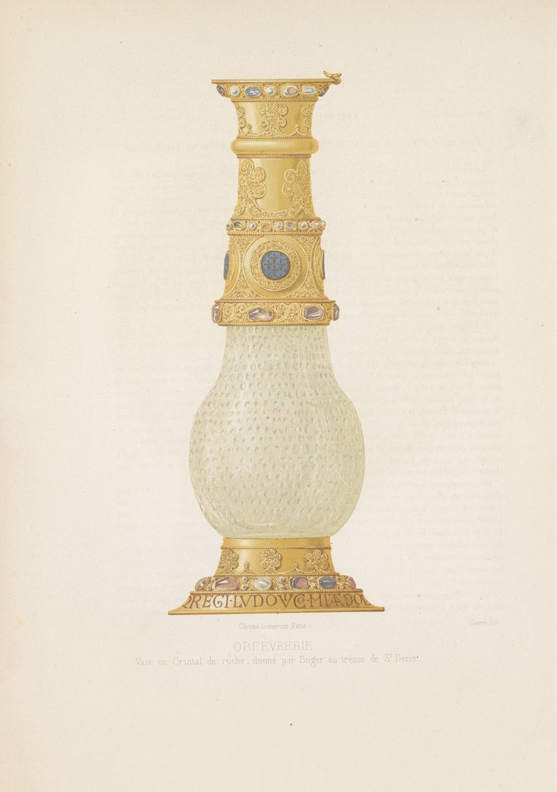 Joseph Rose Lemercier - Vase de Cristal de roche, donné par Suger au trésor de St. Denis
