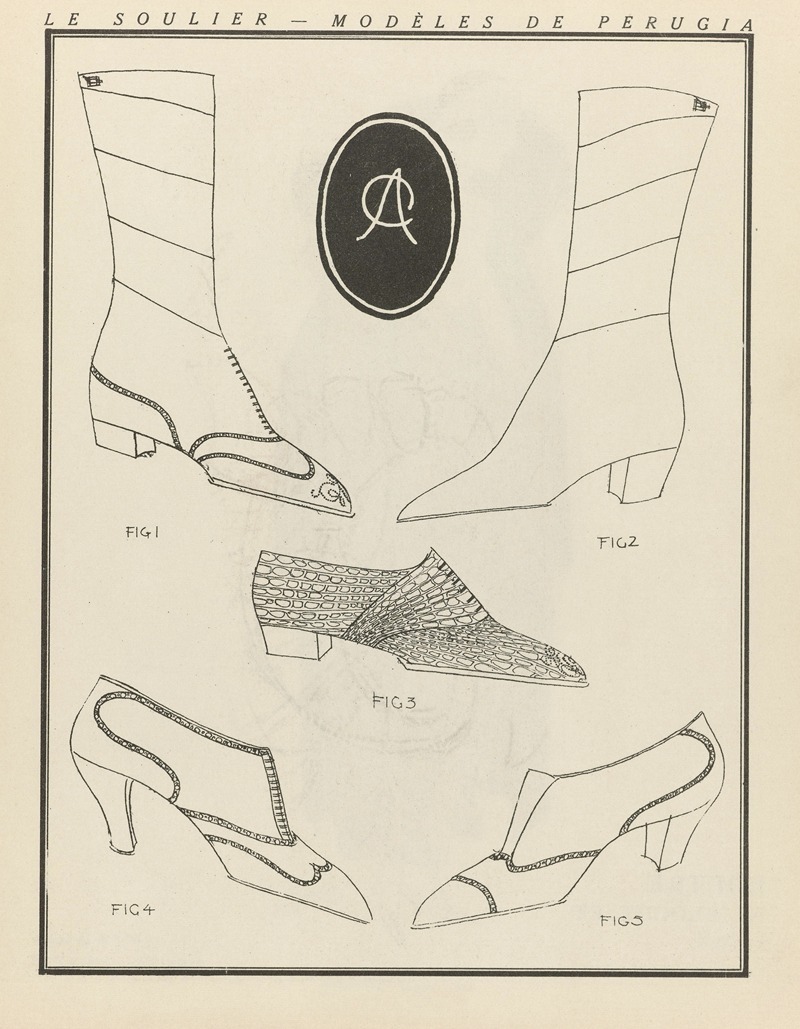 Lucien Vogel - Gazette du Bon Ton – Le soulier – Modèles de perugia