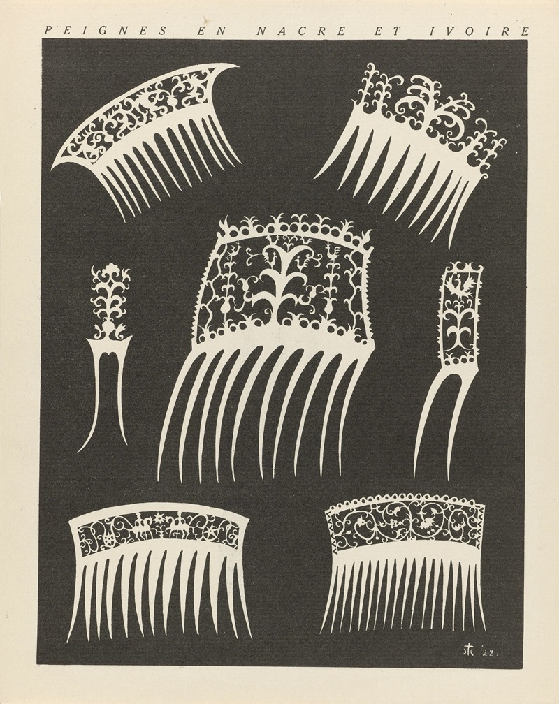 Lucien Vogel - Gazette du Bon Ton – Peignes en nacre et ivoire