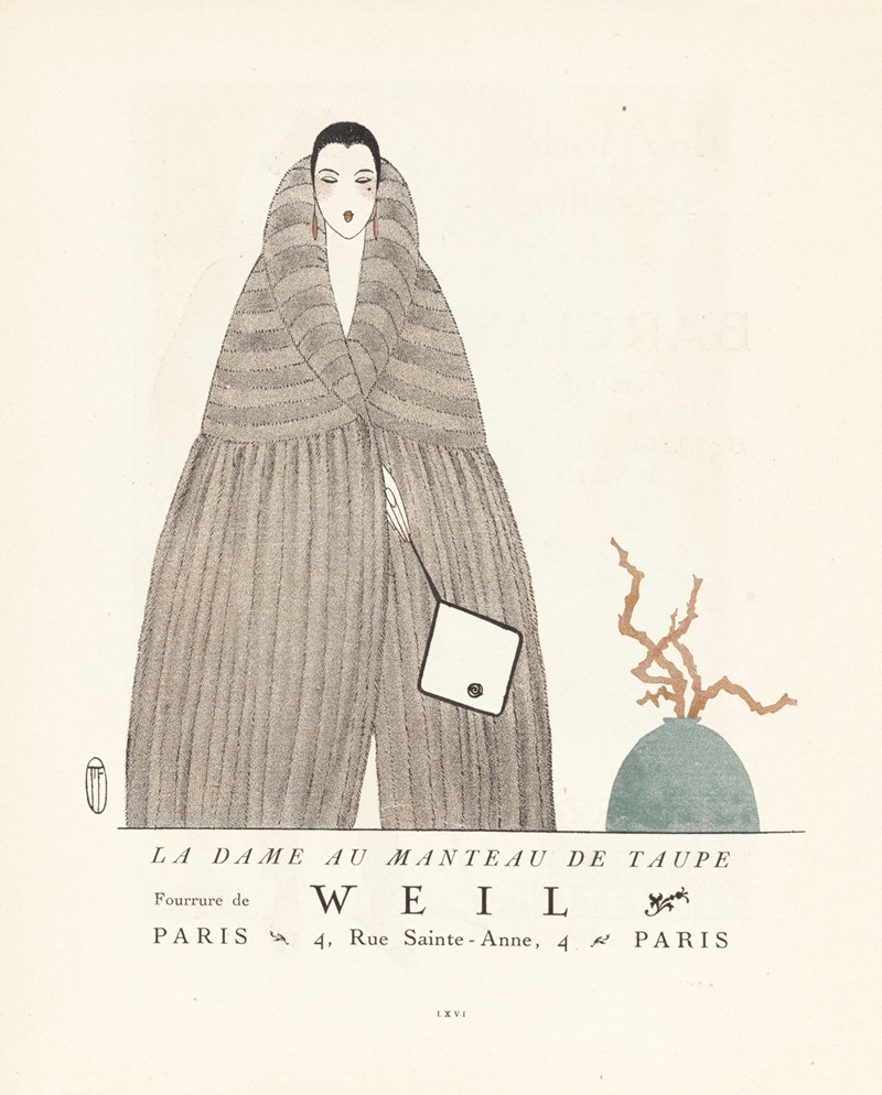 Lucien Vogel - Gazette du Bon Ton – WEIL La dame au manteau de taupe