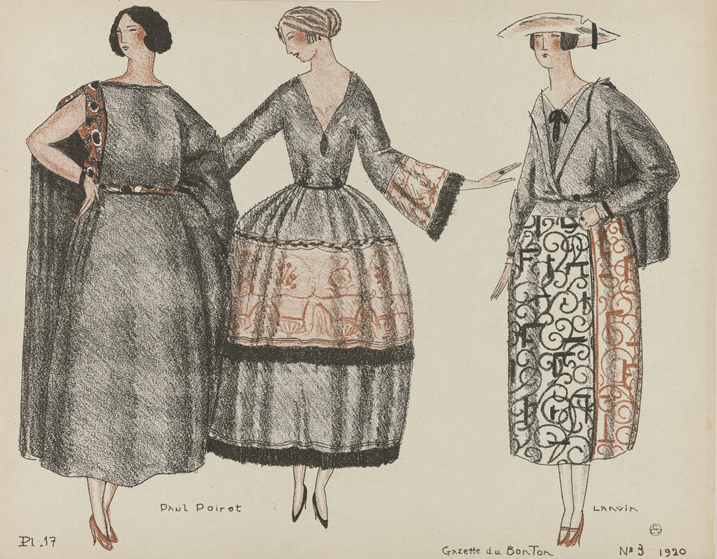 Mario Simon - Gazette du Bon Ton – Paul Poiret Lanvin