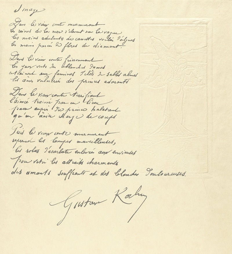 Maurice Dumont - Illustration pour le poème de Gustave Kahn Image