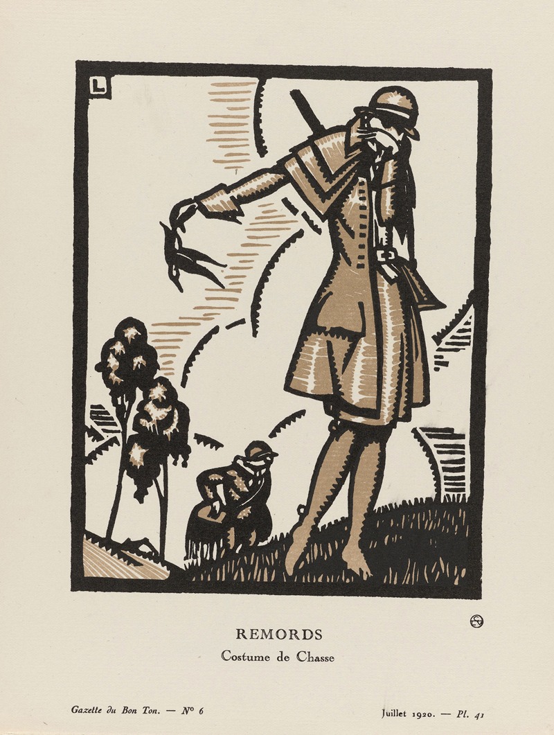 Maurice Leroy - Gazette du Bon Ton – Remords Costume de Chasse