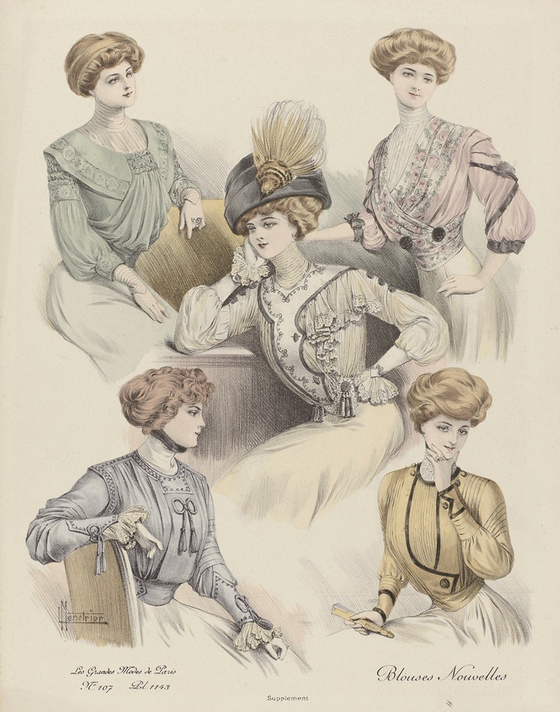 Menetrier - Les Grandes Modes de Paris – Blouses Nouvelles