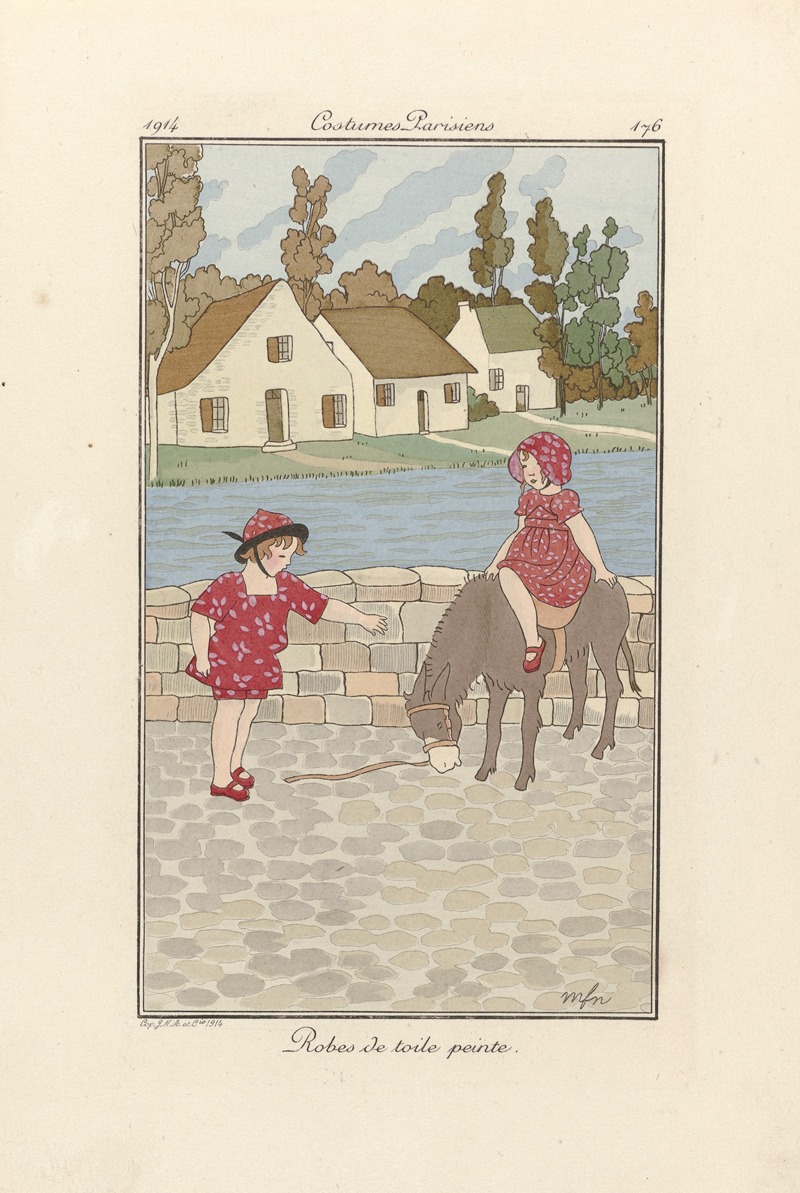 MFN - Journal des Dames et des Modes, Costumes Parisiens – Robes de toile peinte