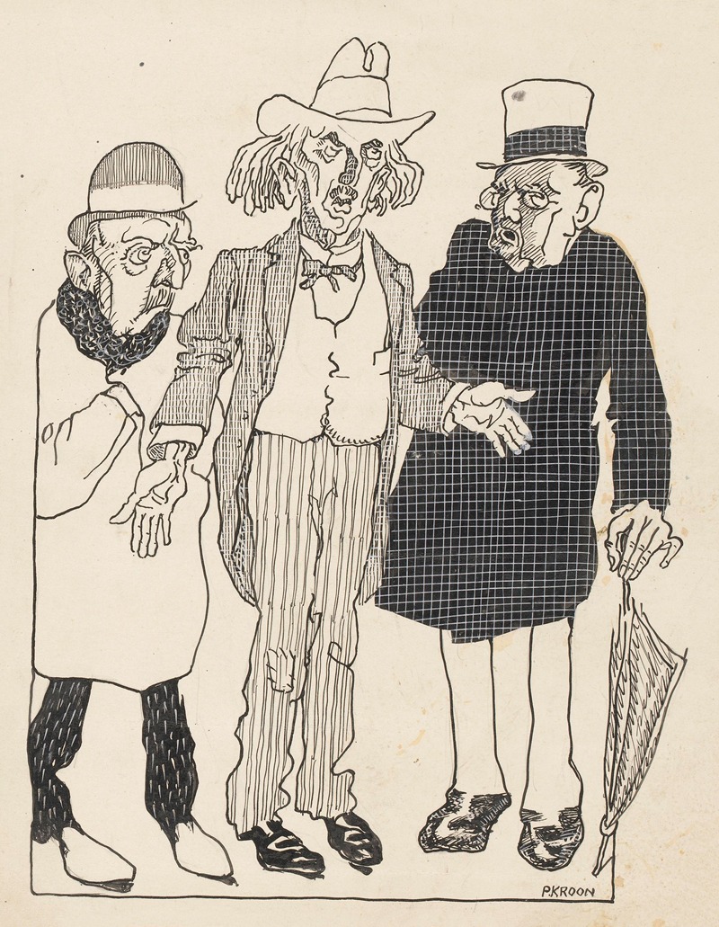 Patricq Kroon - Protest tegen de Duurtewet, 1920. Artisten-meditatie