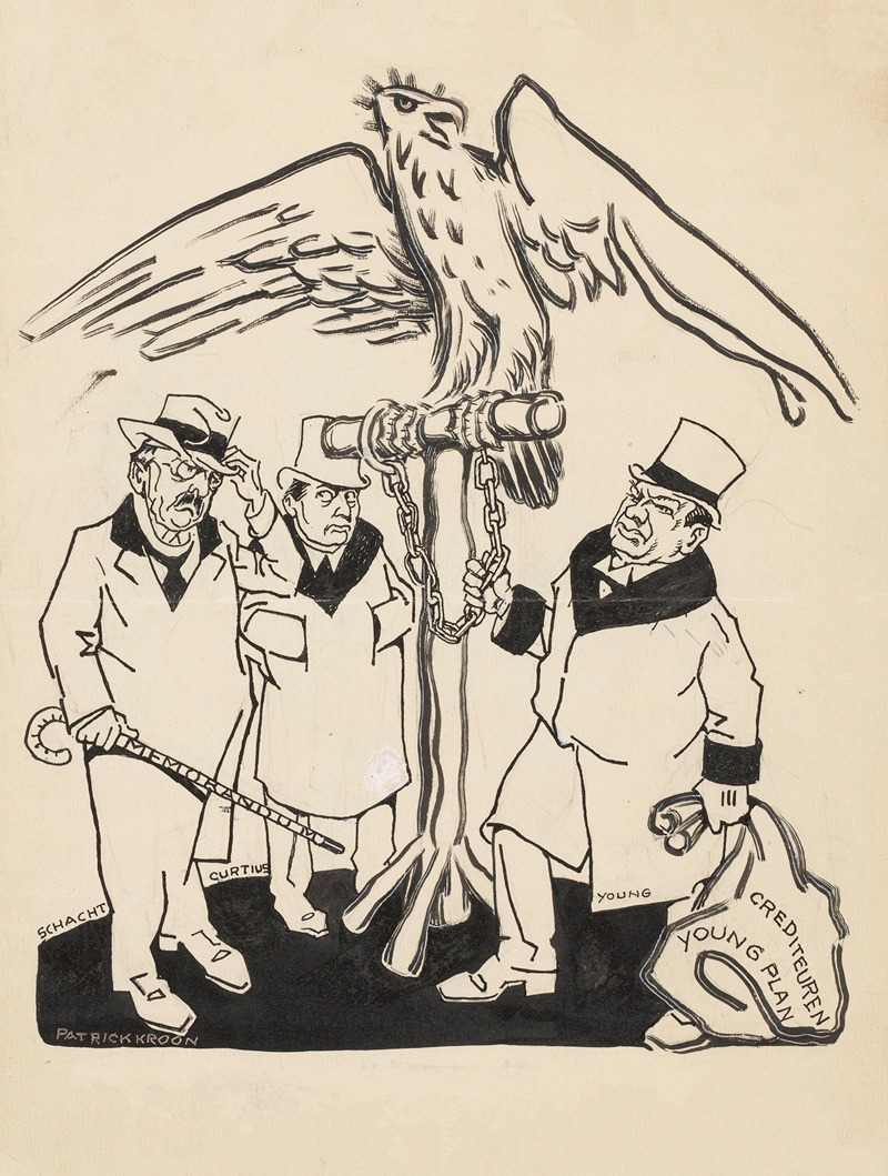 Patricq Kroon - Spotprent op het Young Plan, 1929