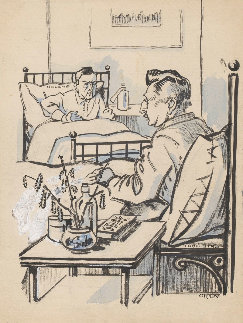Patricq Kroon - Troelstra en Nolens in het ziekenhuis