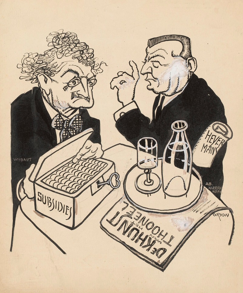 Patricq Kroon - Wibaut en Kleerekoper ~ Partij-Kunst