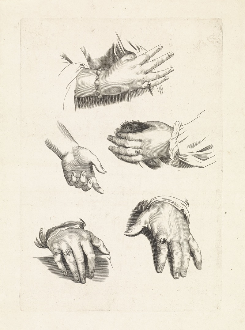 Paulus Pontius - Studies of hands