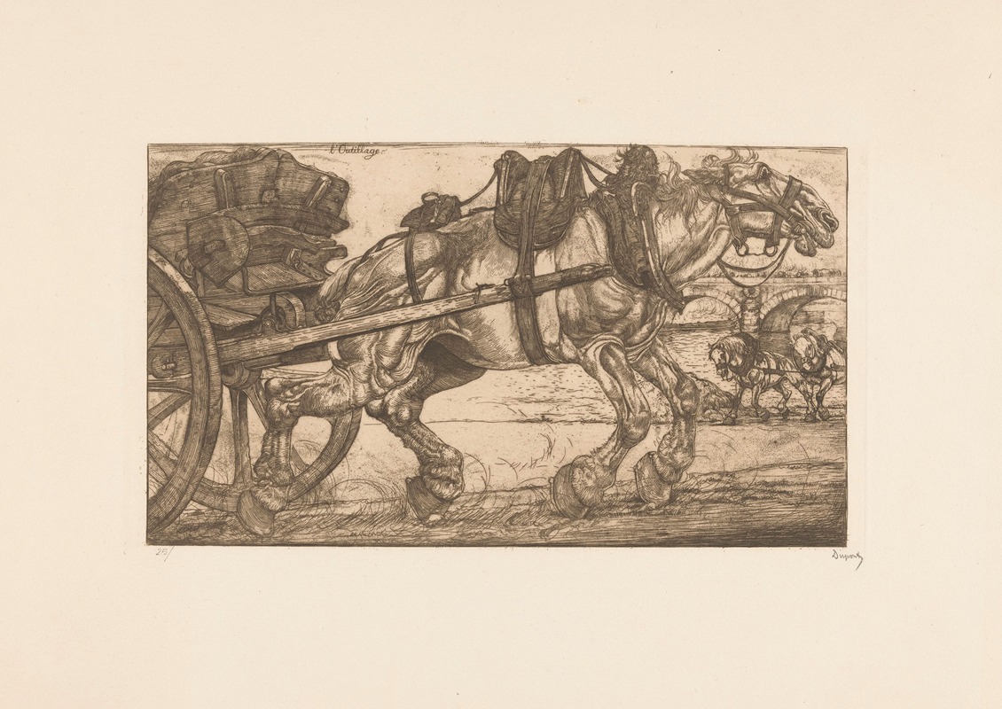 Pieter Dupont - Trekpaard voor een kar