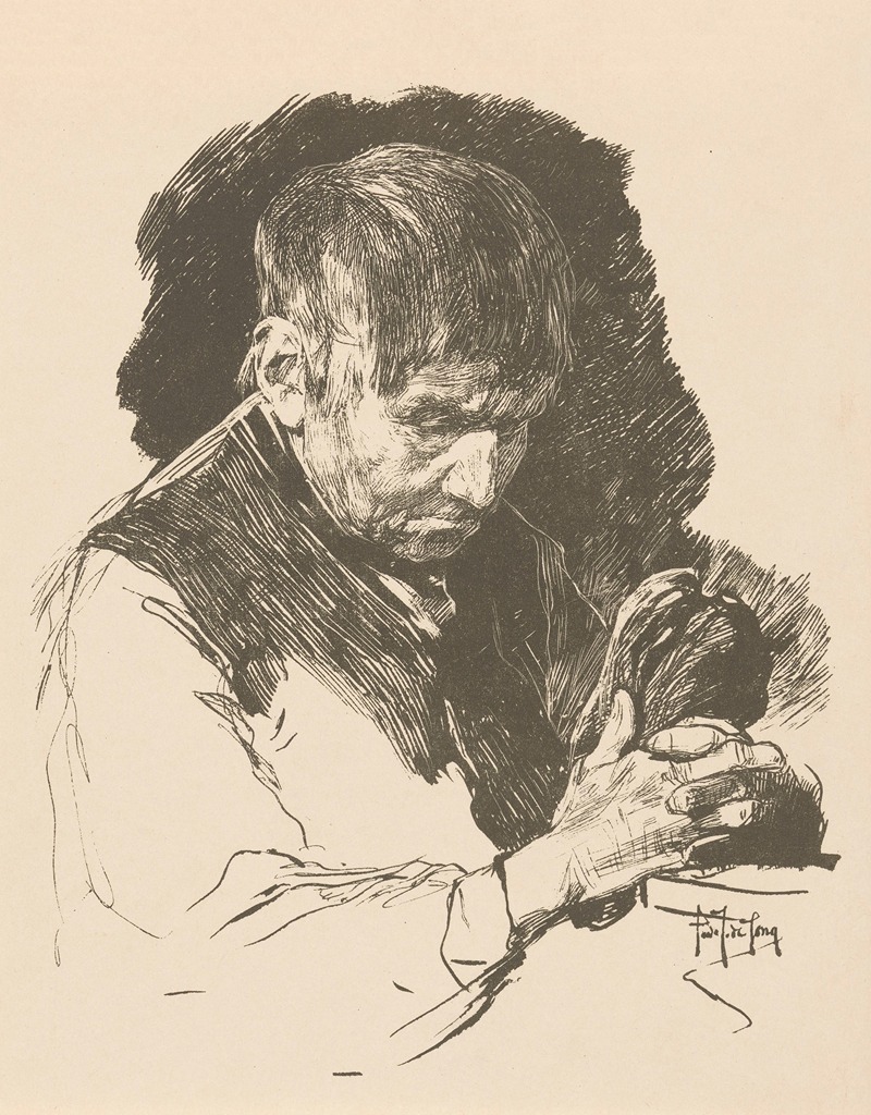 Pieter Josselin de Jong - Biddende man met gevouwen handen