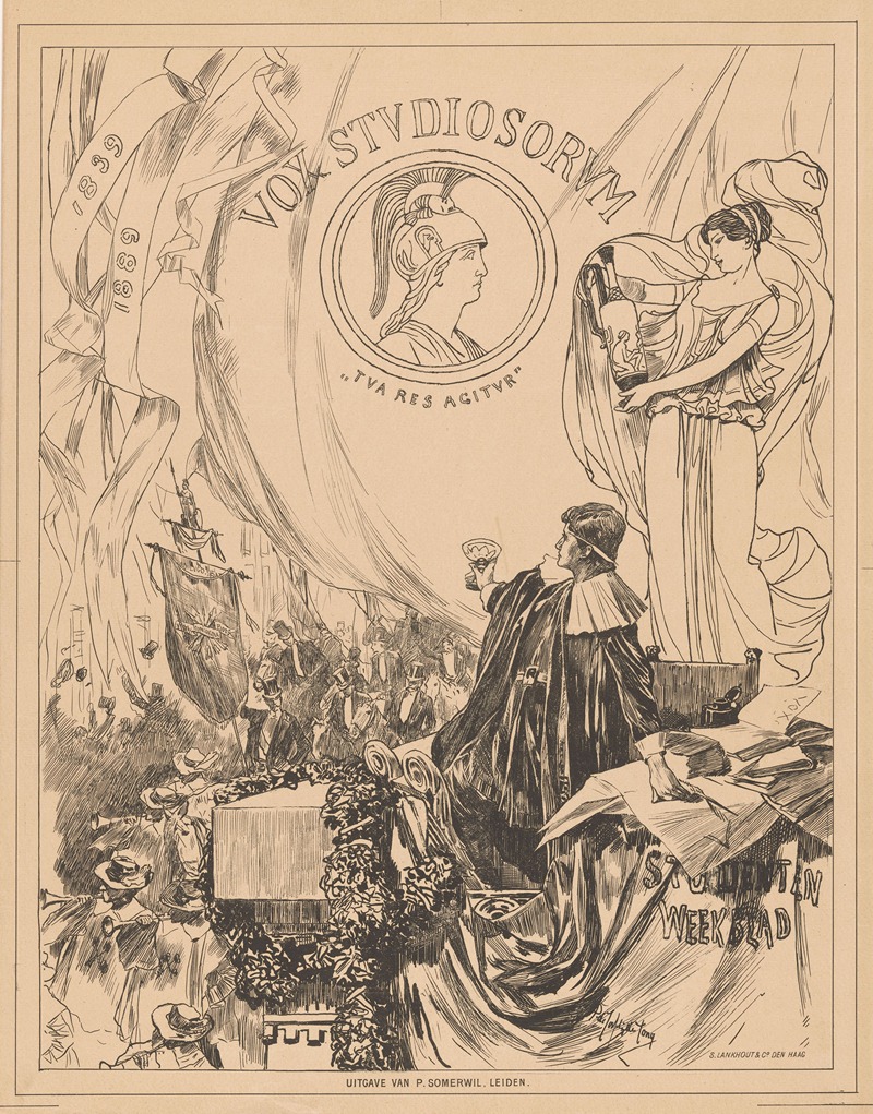 Pieter Josselin de Jong - Gedenkblad van Vox Studiosorum, ter gelegenheid van het 50 jarig bestaan der Studentensocieteit Minerva te Leiden