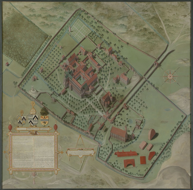 Pieter Pourbus - Plan of the Abbey of the Dunes at Koksijde