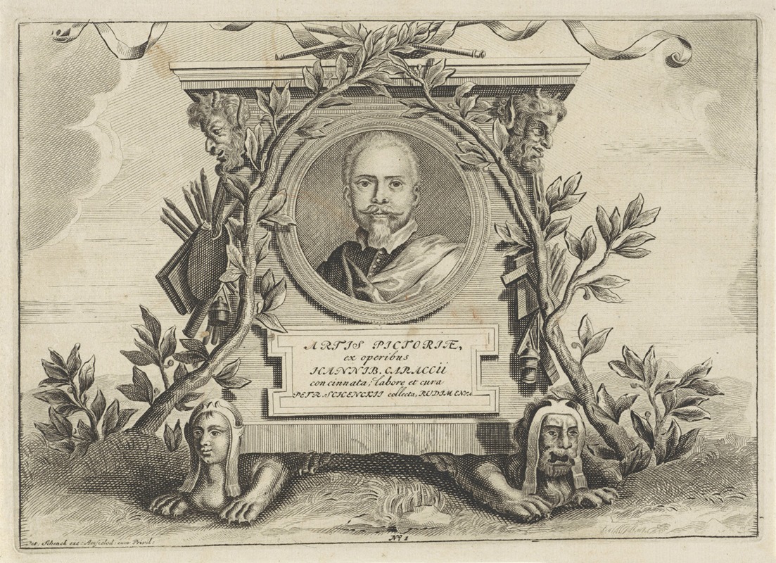 Peter Schenk the Elder - Artis Pictoriae ex aperibus Hannib; Caraccii con cinnata – title page