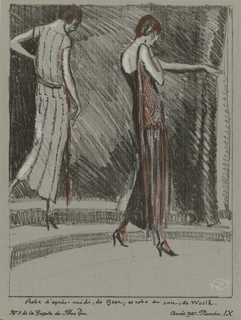 Porter Woodruff - Robe d’après-midi, de Beer et robe du soir, de Worth