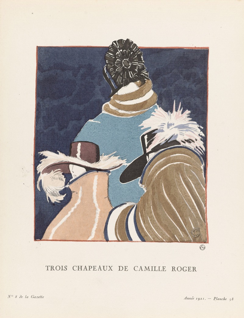 Porter Woodruff - Gazette du Bon Ton – Trois chapeaux de Camille Roger