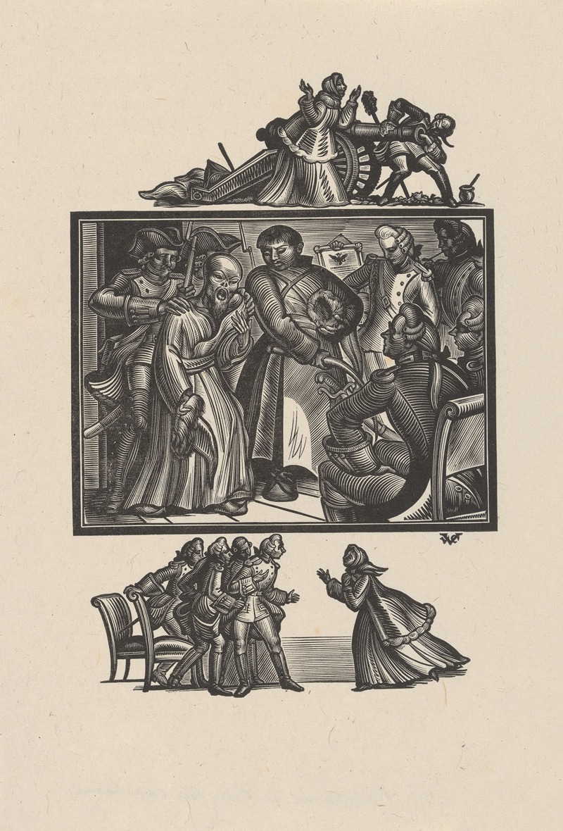 Valentin le Campion - Arrest of bald man by soldiers